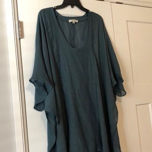 Umgee Deep Turquoise short- sleeve Tunic